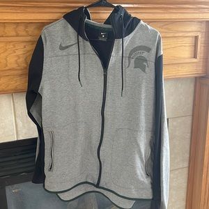 Men’s Nike Jacket Hoodie Michigan State Zip up